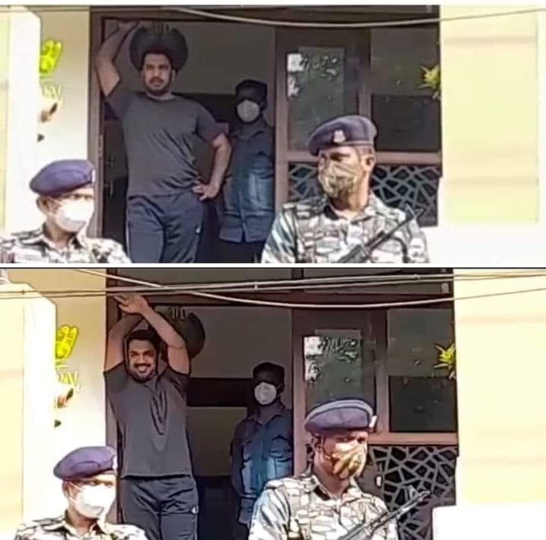 Zabishaik324's tweet photo. This is #PFI Member #Shefeek from #kerala, The style of standing when #ED comes home in the name of #Black_Money..π
#SEC_Enforcement #ED
#PFI πͺπͺπͺπͺ https://t.co/B0z0jD94aZ