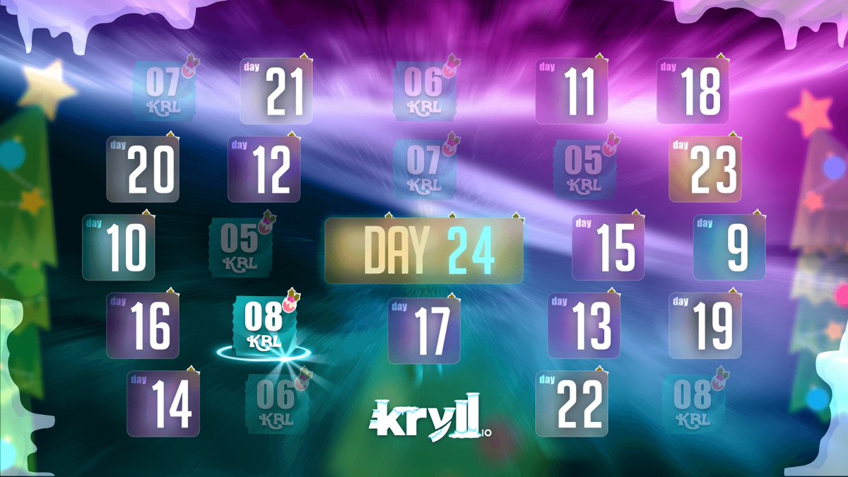 kryll_io's tweet photo. ❄️ Kryll Advent Calendar: Day 8
8 $KRL to win! 🎁

Complete these steps to enter:
1️⃣ Follow + Retweet this tweet
2️⃣ Tag a friend

⌛️ Draw in 23 hours https://t.co/Y9rDohhRZk