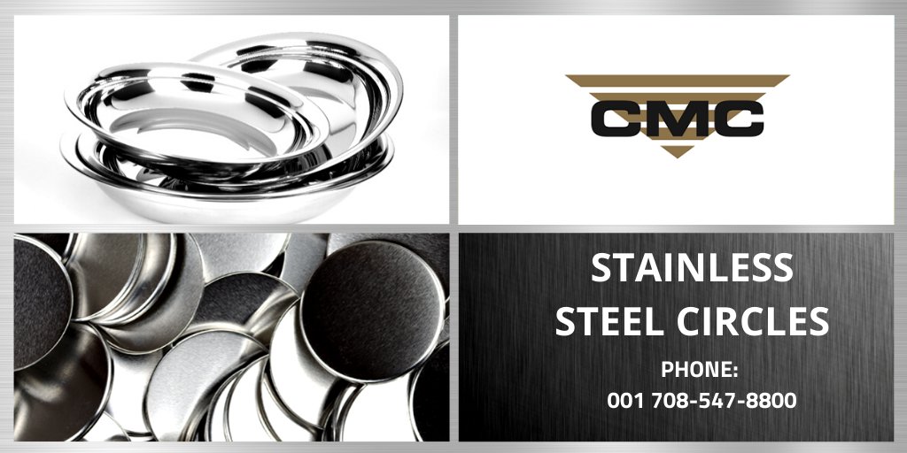 Customers choose CMC for stainless steel circles because our team is highly skilled at producing top quality circle punch discs for #stainless #steel cookware. Whether it is lids or layered pans, CMC knows the right level of quality for #cookware. 
Click: combmet.com/stainless-stee…