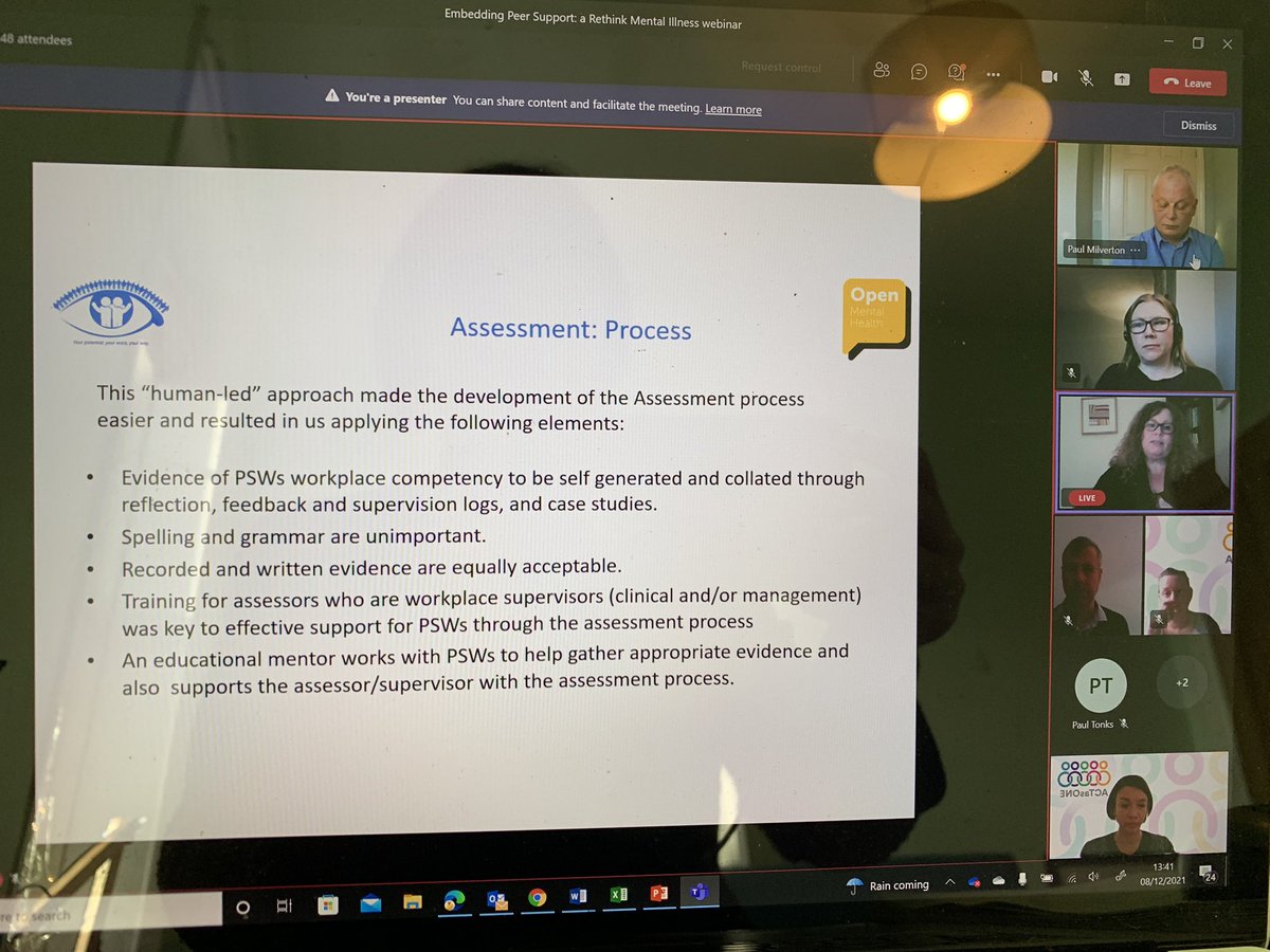 KimShutler's tweet photo. Joining the @Rethink_ webinar on Embedding Peer Support with @HevTattersall @CellarTrust Looking forward to sharing our @ActAsOneBDC learning... focusing on our peer support working as part of #TeamMAST @BTHFT @AiredaleNHSFT https://t.co/rLn4UcAIYM