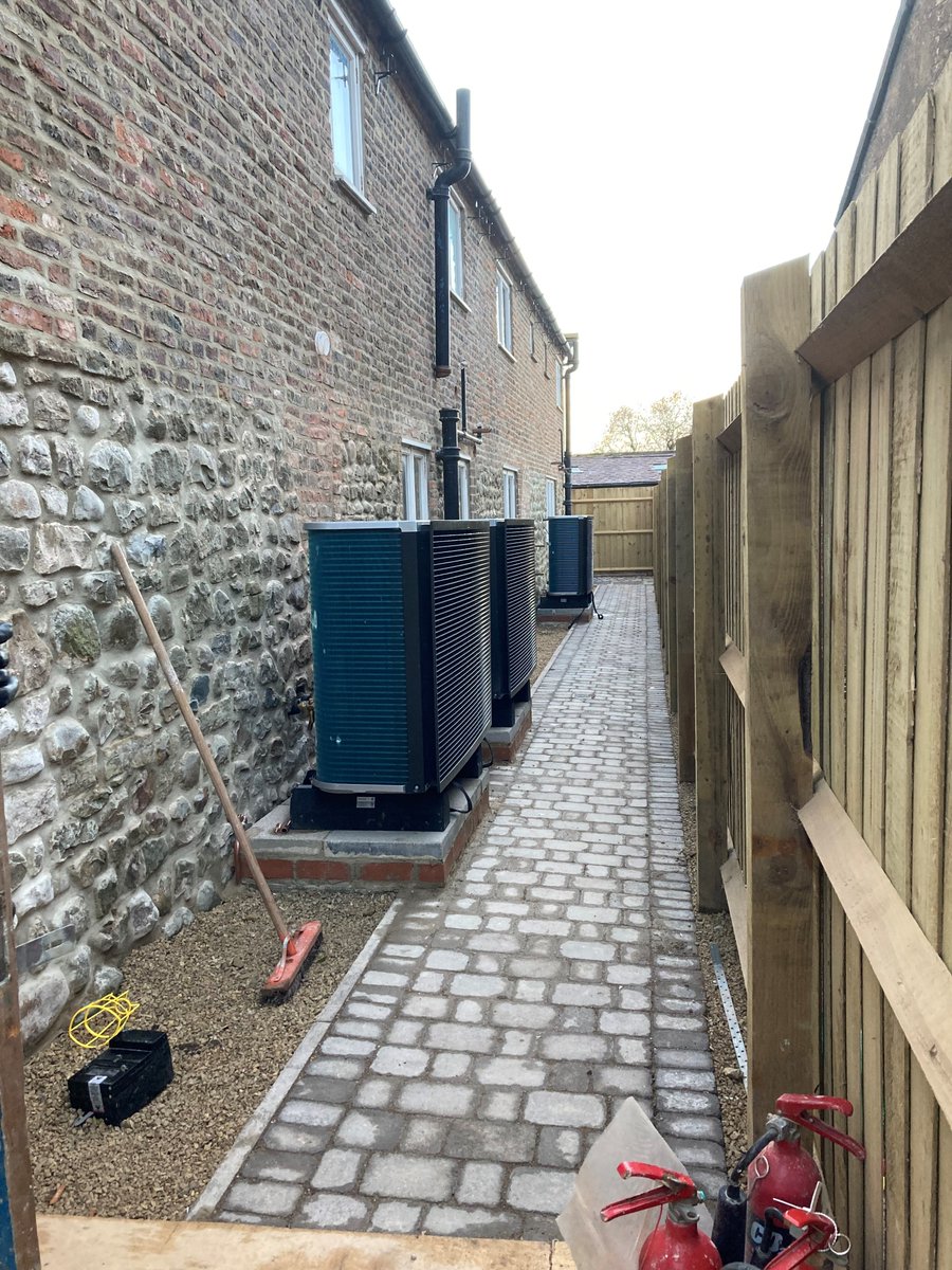 SafferCooperLtd's tweet photo. When new meets very old !! How wonderful that these exquisite Listed #Almshouses in #Yorkshire will be heated for the next chapter of their life with these fancy air source heat pumps. Thanks to all involved @HomesEngland @AlmshouseAssoc @BroadacresHA https://t.co/I0YP9n0Ohn