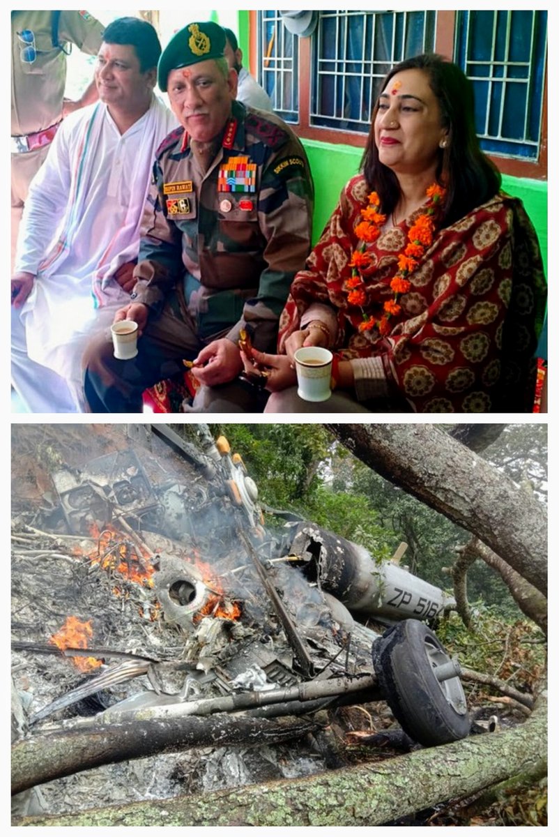 iDPrabhu's tweet photo. Today unfortunately Indian Defence Ministry's helicopter was crashed in my neighbor city, Coonoor. The CDS General Shri. Bipin Rawat, his wife including 13 persons were demised in this helicopter crash. It's very shocking incident happened today. (1/2) https://t.co/ZAOjHGxDwM