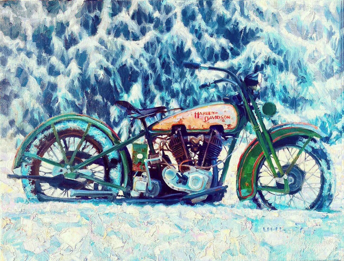 BikerBook4Chari's tweet photo. The Biker Book for Charity admires the great talent of Book participant, artist David Uhl.
@UhlStudios
Generosity of Spirit at work.❤️
#artistsoninstagram #artist #painting #motorcycles #daviduhl
#thebikerbookforcharity https://t.co/y0tCdAjeti