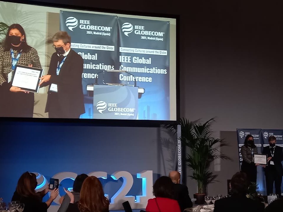 ComSocLatAm's tweet photo. Today, during an award ceremony at Globecom 2021, the Peru Chapter received  the IEEE COMMUNICATIONS SOCIETY 2021 CHAPTER ACHIEVEMENT AWARD for Region 9. Congratulations! https://t.co/pK7RToeeVV