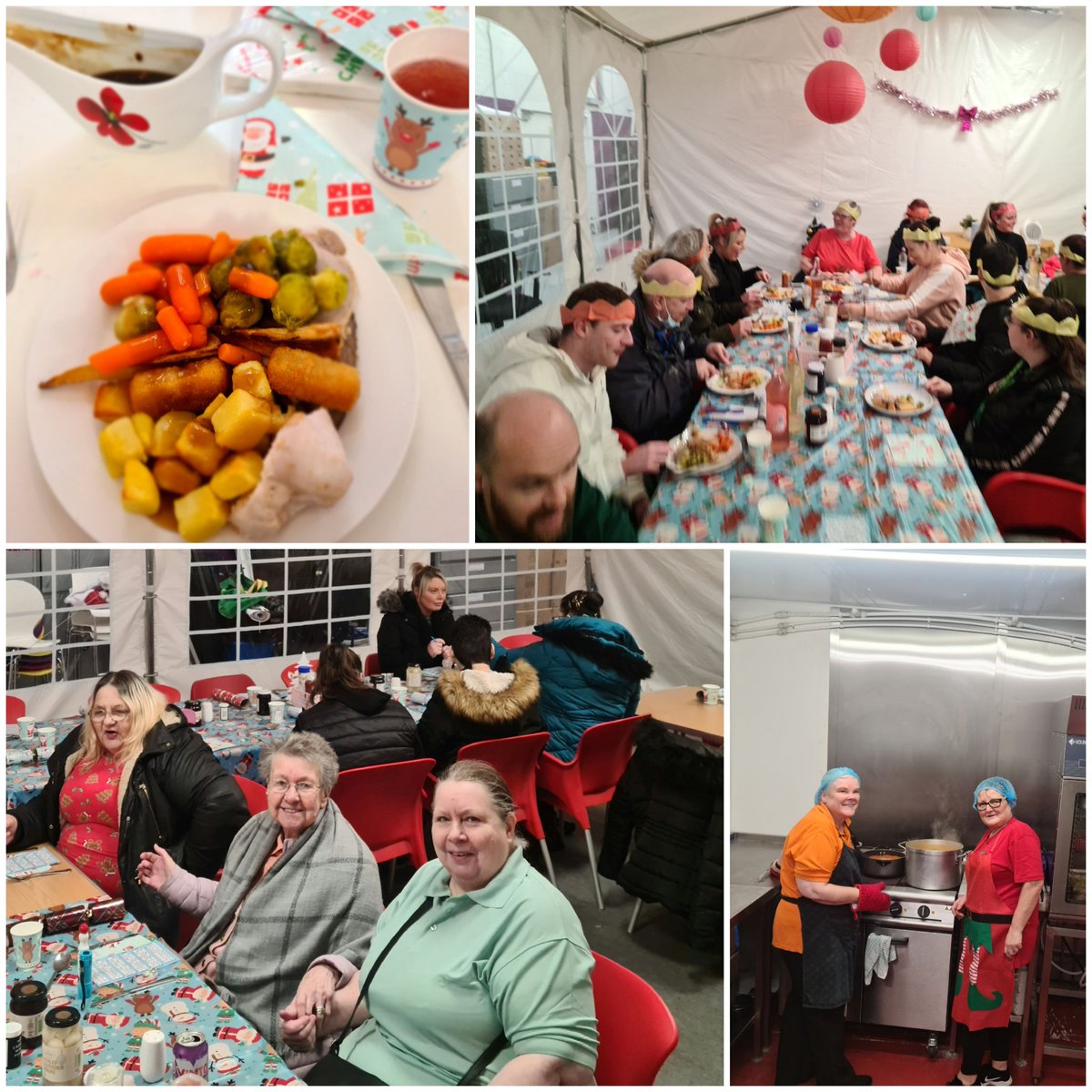TrustConnect's tweet photo. Lunch club Community Christmas meal today!!  Fantastic food, amazing company and huge #thanks to Linda, Mary and Sandra you are all truly amazing 🥰🥰
#communityled #feelingfestive #volunteerled https://t.co/45frAkhyf0