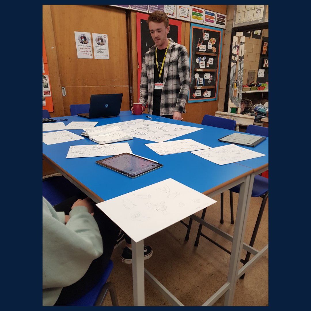 pixelhazestudio's tweet photo. PixelHaze Creative Director, Ken Rees has been delivering creative workshops in Ysgol Calon Cymru High School to yr 10 and 13. They discussed design techniques and adobe illustrator with an overall great experience for all!

#pixelhaze #fundamentalsofdesign #ysgolcaloncymru https://t.co/Y8ImvIfALq