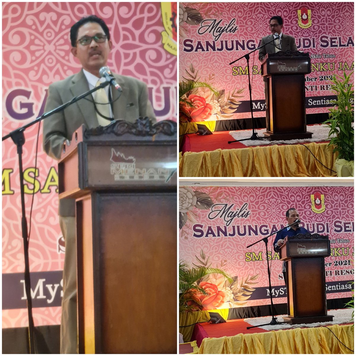 RoslanMdTaha's tweet photo. Rabu | 8 Dis 21 |

Menghadiri Majlis Sanjungan Budi Selaut Kasih SMS Tuanku Jaafar @twt_STJ Majlis meraikan guru-guru yg bertukar &amp; penghargaan atas pencapaian guru dgn Tetamu Kehormat Timb Pengarah JPNS.

Tahniah &amp; TK Pengetua Adnan Harun &amp; seluruh warga pendidik SMSTJ.

#DSRMT https://t.co/is2ArYVOAp