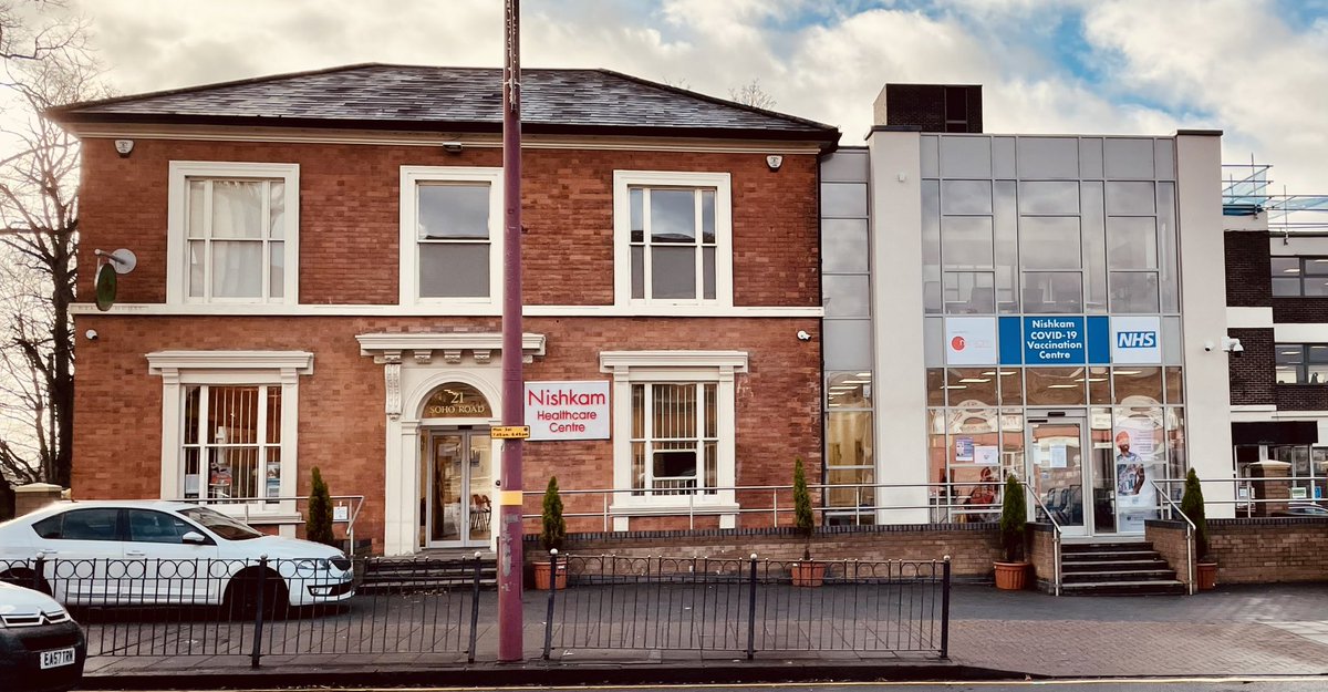 Nishkam Walk in Vaccination Centre, 21-23 Soho Road, Handsworth, Birmingham. B21 9SN. Opening times below!