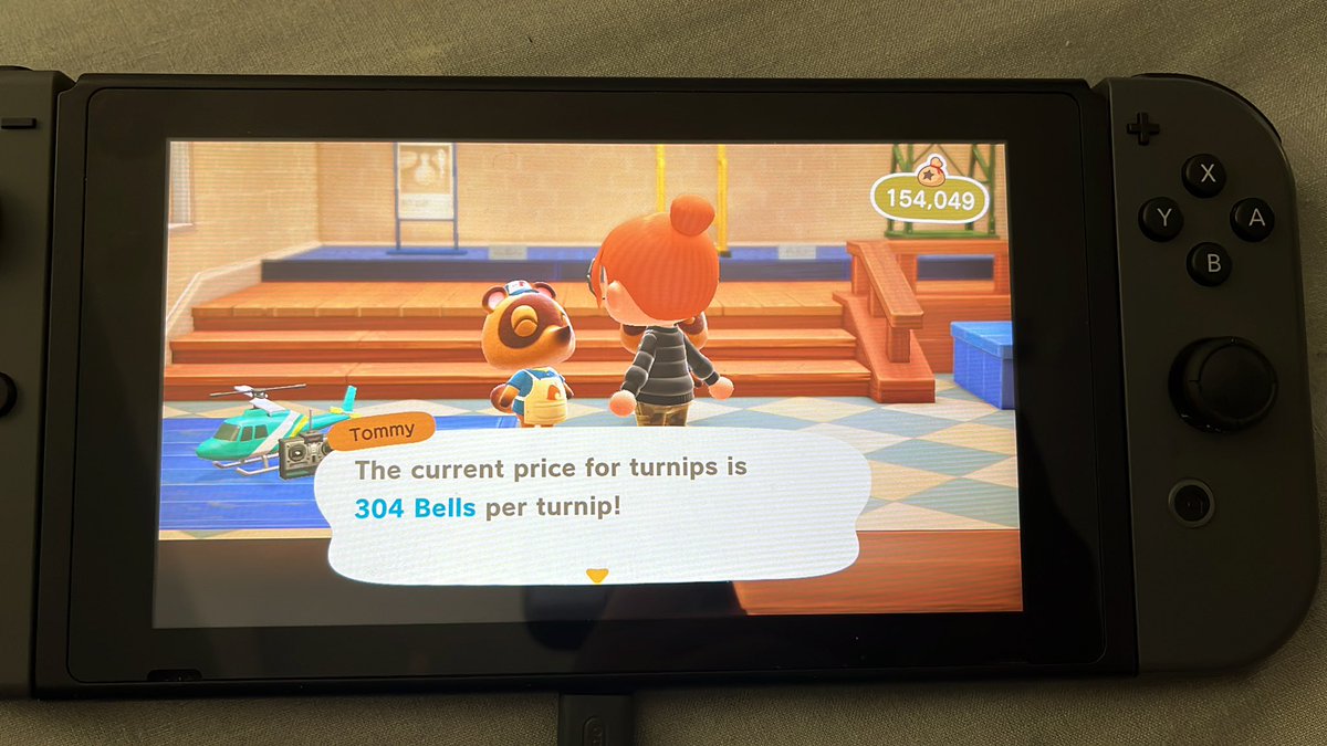 JenAnalyst's tweet photo. Turnip price is 304 bells, DM for code to my island #acnh #acnhturnip #turnipprices #animalcrossing https://t.co/foxc3xM0LK