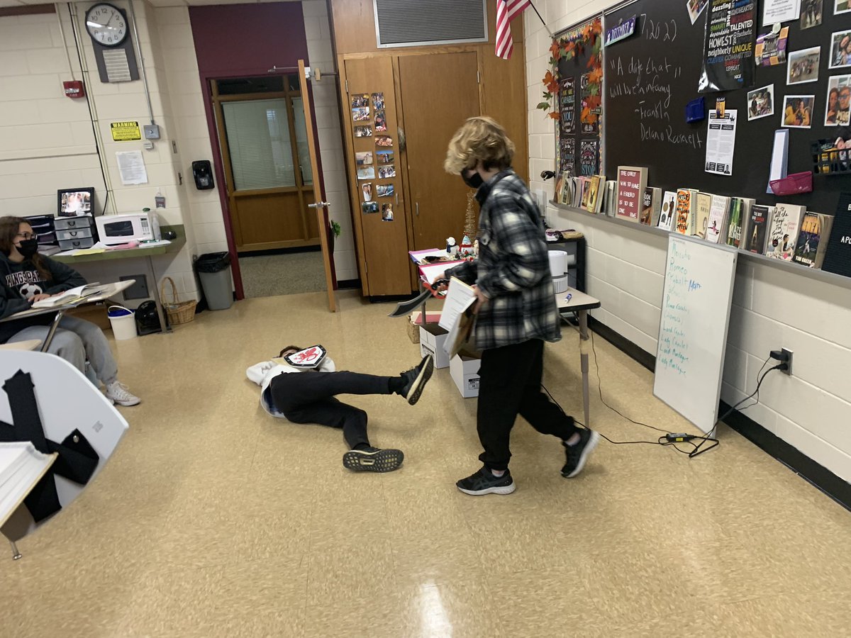 MrsHeglund's tweet photo. Act III scene i Romeo and Juliet 2021 style with period 1-2 #WTRMS https://t.co/e4fk4mDomm