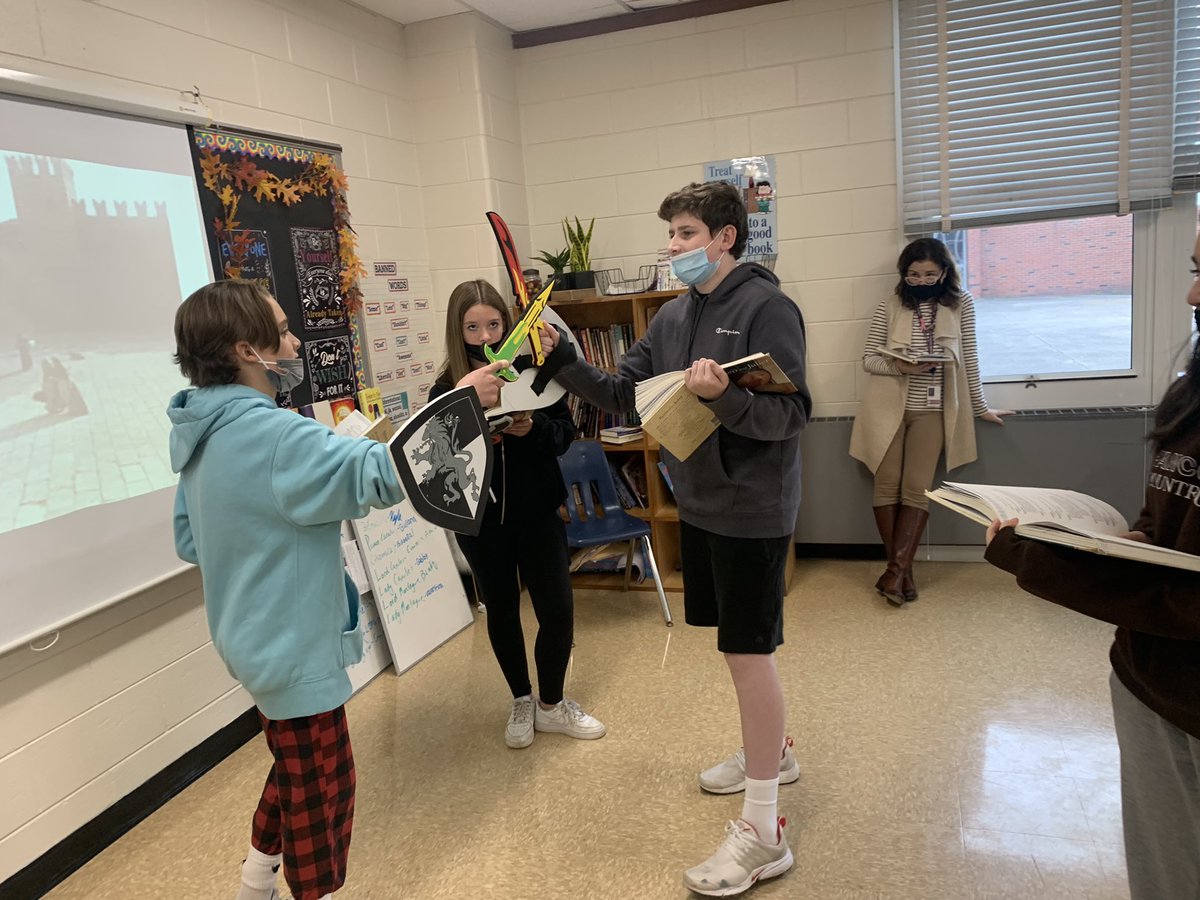 MrsHeglund's tweet photo. Epic sword battle in period 5-6 #WTRMS https://t.co/kKqT0VsD3c