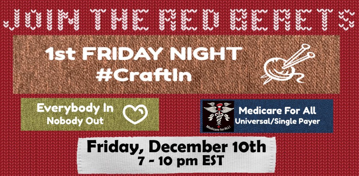 LumpyLouish's tweet photo. Join @RedBeretsM4All First National #KnitIn #crafting this Friday. #ArtistsForHealthCare

Sign up here ===> https://t.co/jRlXDv4jER https://t.co/e89ADGCxfj