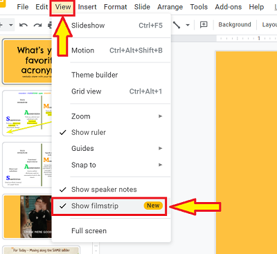 Loving the ability to "hide filmstrip" (left side list of slides) in Google Slides!
#Google #GoogleEdu #12DaysofChristmas