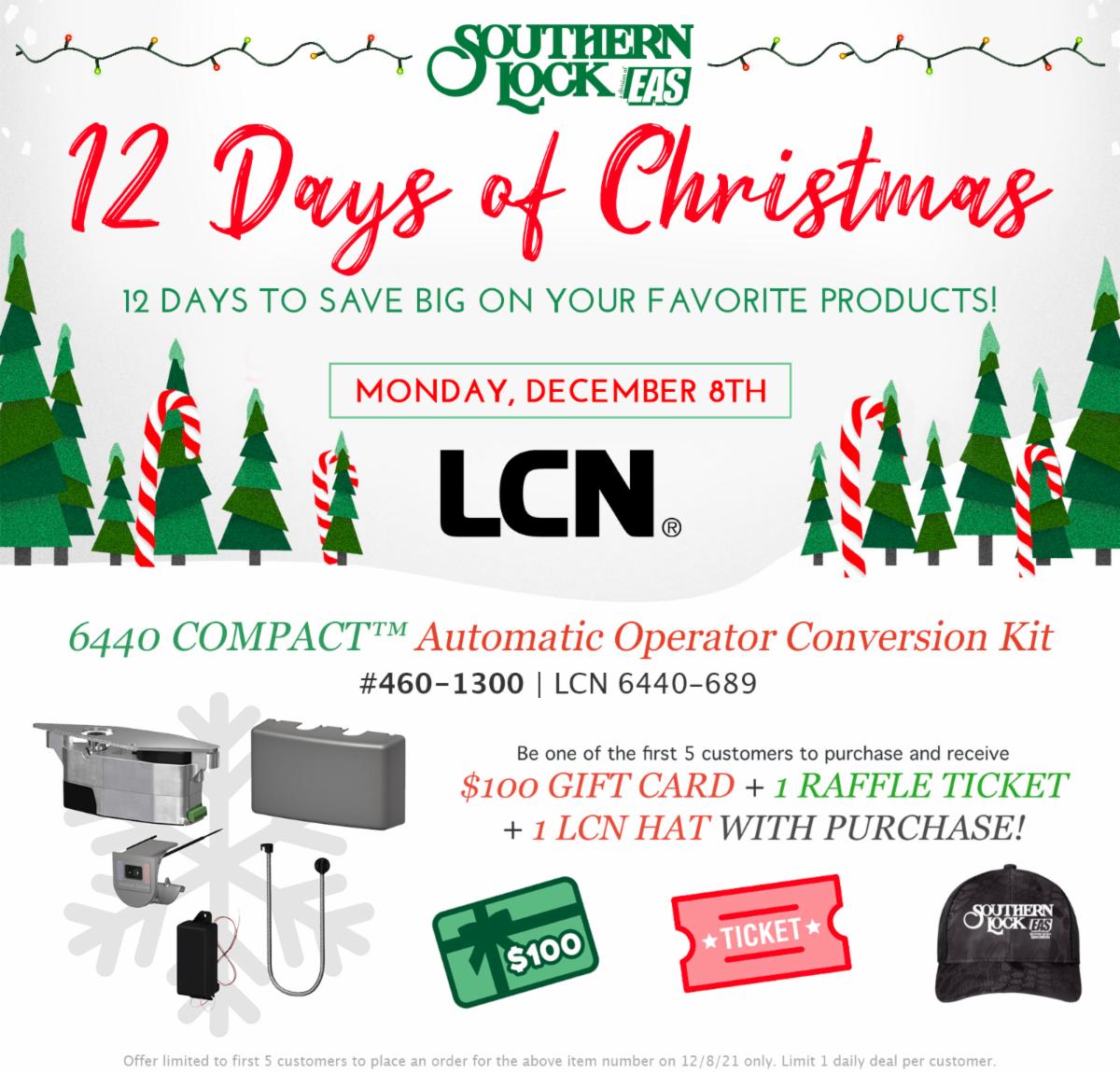 SouthernLock's tweet photo. 🎁 On the first day of Christmas 🎁 your Southern Lock family gives you...a special offer from LCN! View full details and sign up for emails so you don't miss a deal! 🎄 https://t.co/KZVPUAwBu9 https://t.co/ktbOQpdh35