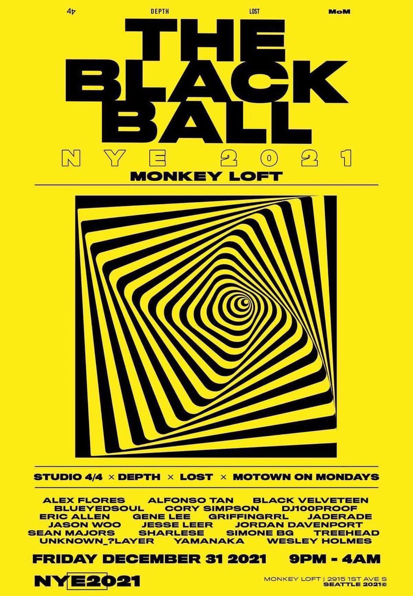 ♣️🌜we taking over the entire monkey loft complex for NYE with 4 different crews. catch me and <a href="/dj100proof/">dj100proof</a> running a room full of disco till the wee hours🌛♣️