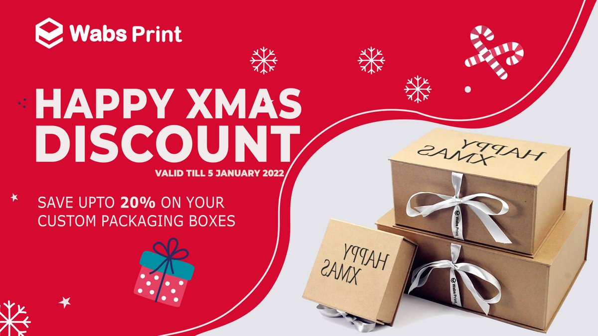 WabsPrint's tweet photo. SALE is on now. Christmas up to 20% discount on all orders. No minimum spend. No code needed. Limited time offer.
#discounts #sale #christmassale #christmasdiscount #uk #usa #canada #austraila #europe #worldwide #wabsprint #packaginguk https://t.co/NlBhIIoCaY