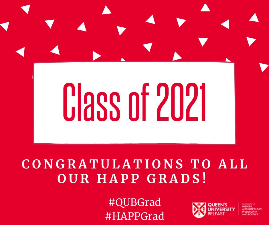 HAPPatQUB's tweet photo. A huge CONGRATULATIONS to our Class of 2021 #HAPPGrads who are graduating this afternoon 🎉

We are so proud of you and we can't wait to see what you go on to achieve! 🎓

Share your photos from the day using #HAPPGrad 

@QUBMitchell https://t.co/xES461mWL4