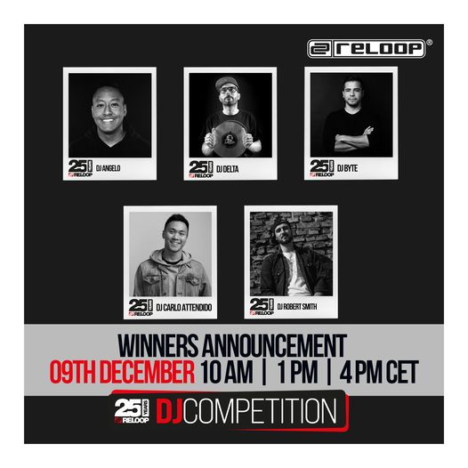 ReloopDJ's tweet photo. Our international #TeamReloop judges DJ ANGELO | Dj Robert Smith | DJ Delta | DJ BYTE | DJ Carlo Atendido ranked the Top 3 winners. Congrats to each finalist ๐
Who is your winner?
Watch all videos here:
https://t.co/7Eq7YUUSGI
#reloop #reloopdj #reloop25years https://t.co/EOPqgoQvFZ