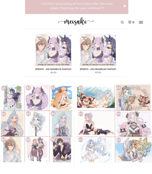 [RT is very appreciated 🙏💗]

here's the catalogue of my #gbf merch \(^ヮ^)/

♡ charms, prints, standees...
♡ use "PRINTS21" for 10% off your order if you order ANY print!
♡ online st0re will be open until jan. 6th ✨

♡ https://t.co/djNxjtooby ♡

#GranblueFantasy #グラブル 