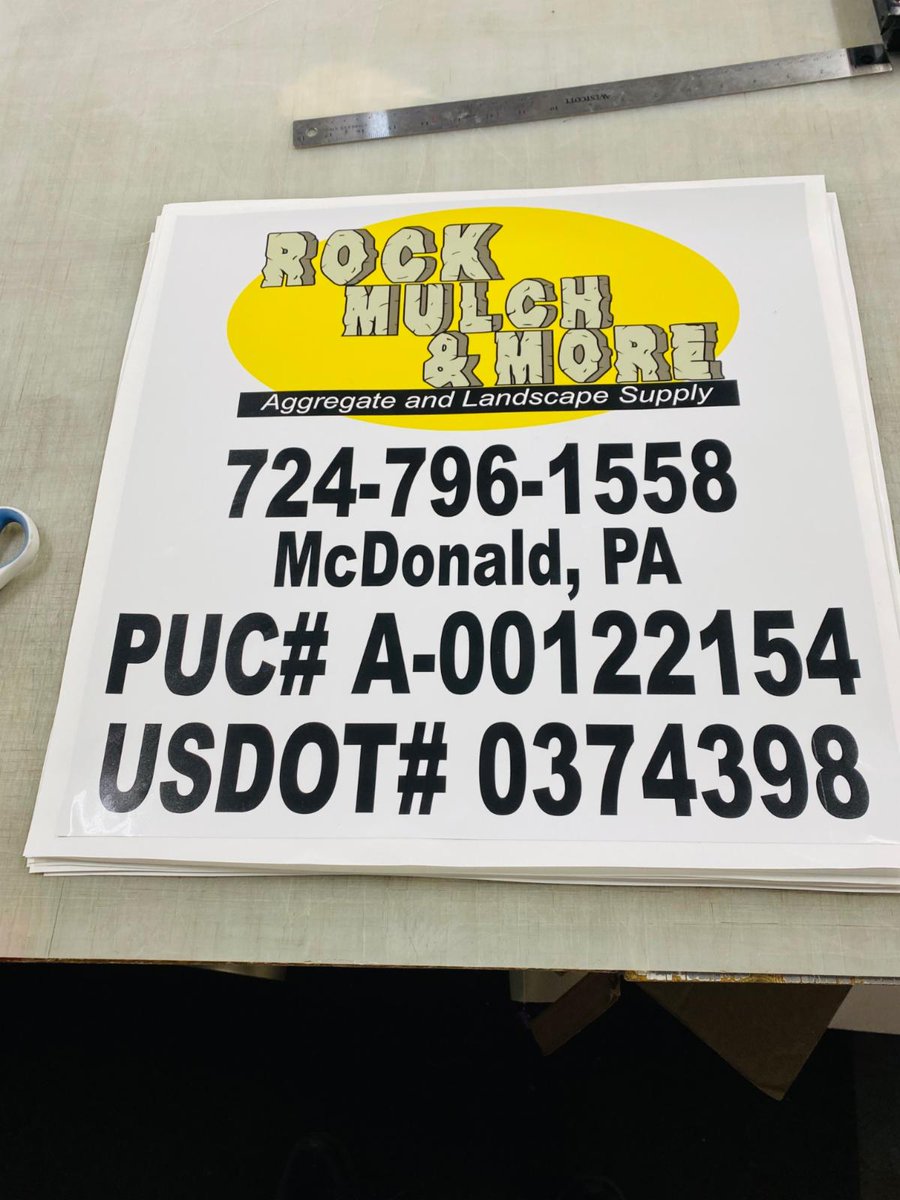 MrSign_PGH's tweet image. Fresh of the press! These vinyl graphics are for Rock, Mulch &amp;amp; More in McDonald, PA.

#VinylGraphics #TruckGraphics #FleetGraphics #LandscapeSupply #LandscapingTrucks #MrSign #Pittsburghhttps://mrsignpittsburgh.com/products.cfm?signtypeProd=ST6&amp;amp;pgtype=Vehicle%20Lettering