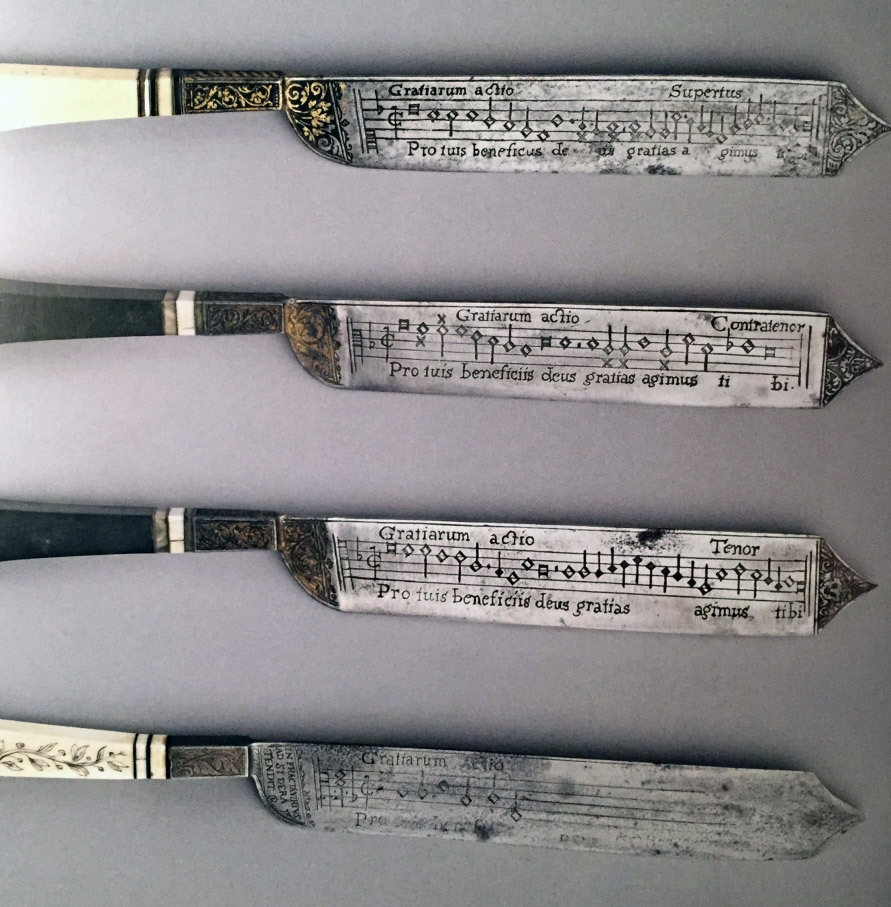 archaeologyart's tweet photo. Notation Knives, c. 16th century. Artist unknown. Musée National de la Renaissance, Château d’Ecouen. Photo by Johan Oosterman. https://t.co/itREQyVuVt