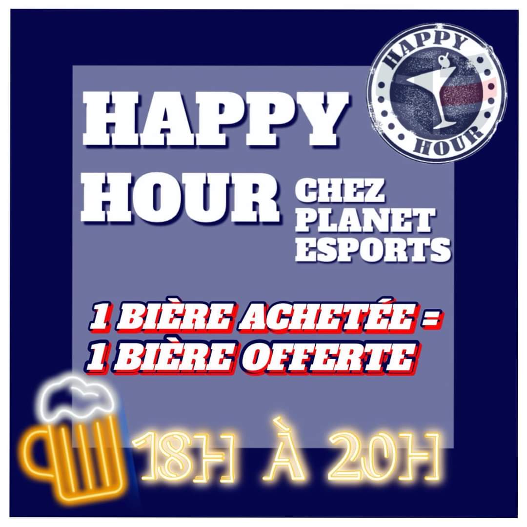 planetesports69's tweet photo. Happy hour dès demain chez Planet esports une bière acheter = une bière offerte de 18h à 20h ! Retrouver nous du jeudi au samedi soir !#happyhour #ecully #planetesports #apero #lyon #bar #restaurant #gaming #grimbergen https://t.co/AKx5vON4uf