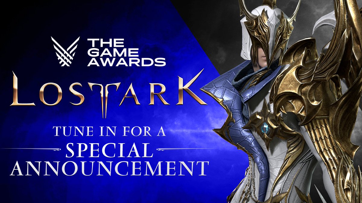 playlostark's tweet photo. 📢 Tune into #TheGameAwards tomorrow, December 9th, to see a new #LostArk trailer with a special announcement! 

@thegameawards begins at 5 PM PT (8 PM ET/ 2 AM CET)!

📺 https://t.co/7UjwfUz1ci https://t.co/ReXubX428j