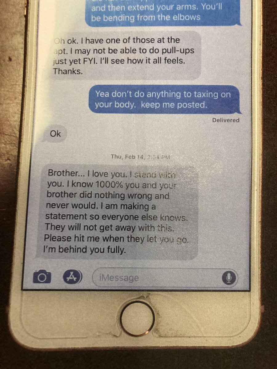 Jack Poso ๐บ๐ธ (@jackposobiec) on Twitter photo BREAKING: Text sent from Jussie Smollett to one of the Nigerian brothers the day they were arrested. 
"I love you, I stand with you. I know 1000% you and your brother did nothing wrong" BREAKING: Text sent from Jussie Smollett to one of the Nigerian brothers the day they were arrested. 
"I love you, I stand with you. I know 1000% you and your brother did nothing wrong"