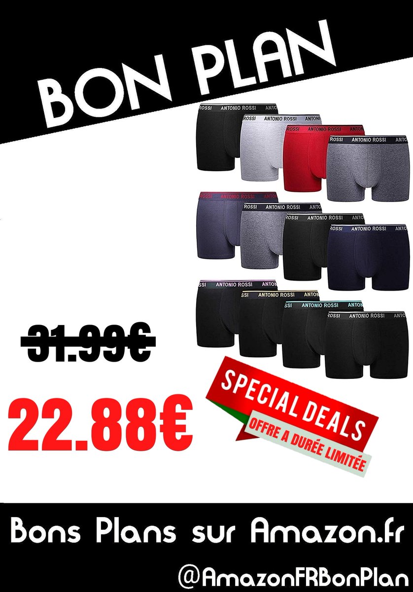 AmazonFRBonPlan's tweet photo. FM London Fitted Boxer Shorty Homme (de taille S à XXL)
Prix de base : 31.99€
Prix en promotion : 22.88€
Via le lien suivant : https://t.co/DQsd0ukOZj
Bon achat à tous ! https://t.co/iPzv9XRNfg