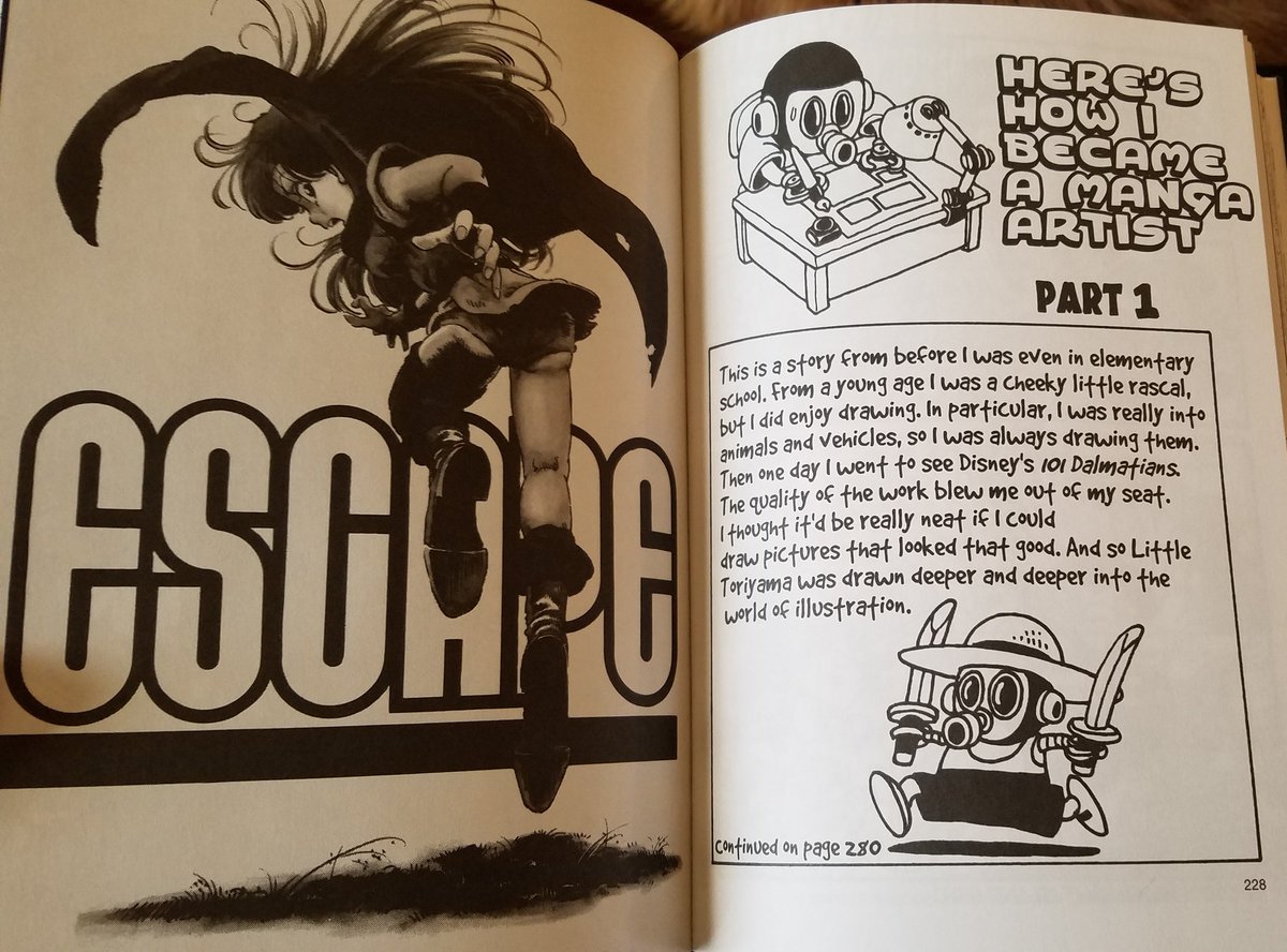 What I always really enjoy is getting to see the little "From the Desk of Toriyama" asides translated! 
Happy day to be a Toriyama fan 