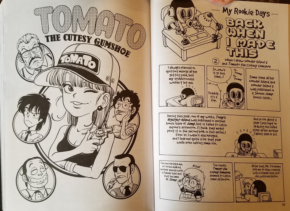 What I always really enjoy is getting to see the little "From the Desk of Toriyama" asides translated! 
Happy day to be a Toriyama fan 