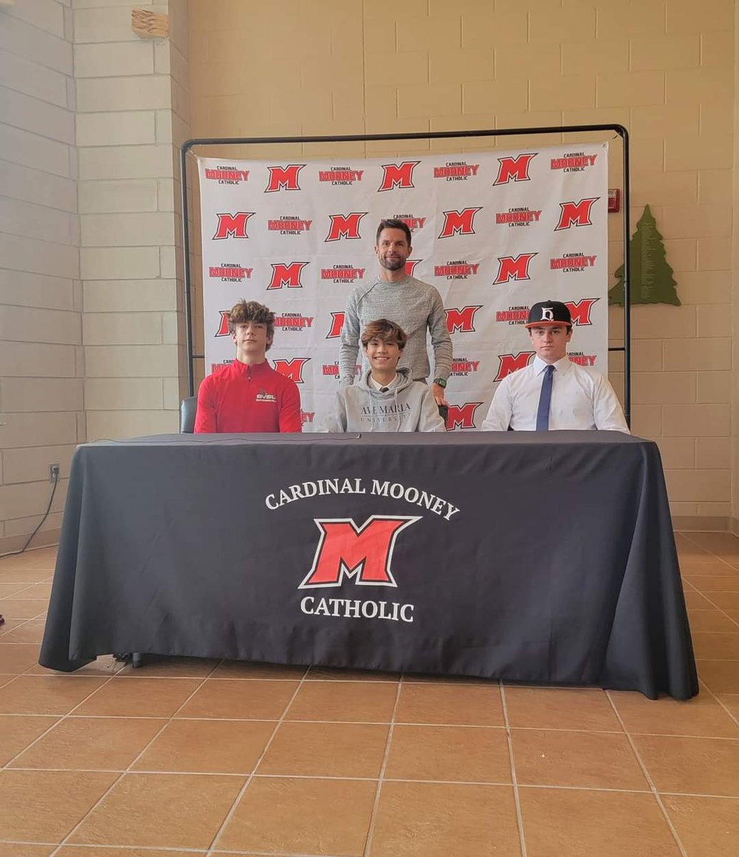 Congratulations to Nick Garcia (Ave Maria), Tommy Rice (SVSU), and Nathan Super (Heidelberg) on signing their letters of intent to play baseball in college next year.