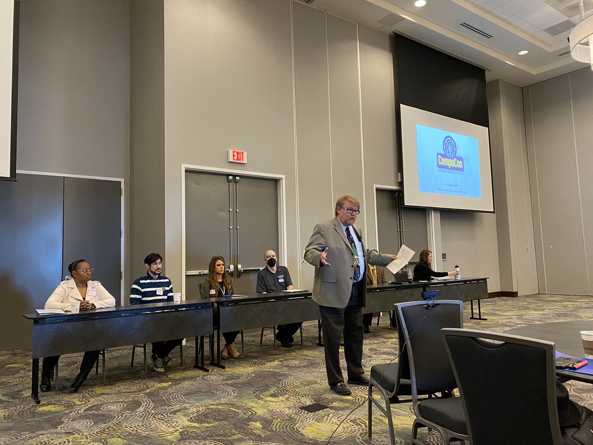 STEMKC's tweet photo. Celebrating @CSEdWeek in Salina, KS at CompuCon! Learning about PK-12 CS & beyond - engaging with a variety of partners across the state - @PLTWorg @FIRSTweets @codeorg @ignisterKS @FlagshipKansas @JCCC_CSIT @ksdehq and many more! #CompuCon2021 https://t.co/PLNYbGRc3J