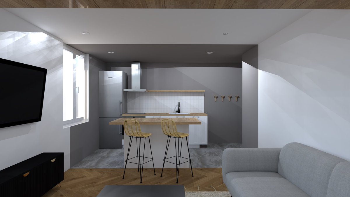 Anna_ptr's tweet photo. Conception 3D pour une rénovation d’appartement. Bientôt le début du chantier ! Hâte de voir le résultat. 
IG : _annaportarodesign
Site web : https://t.co/SEkJEzbikx https://t.co/p3AGgvwBcZ