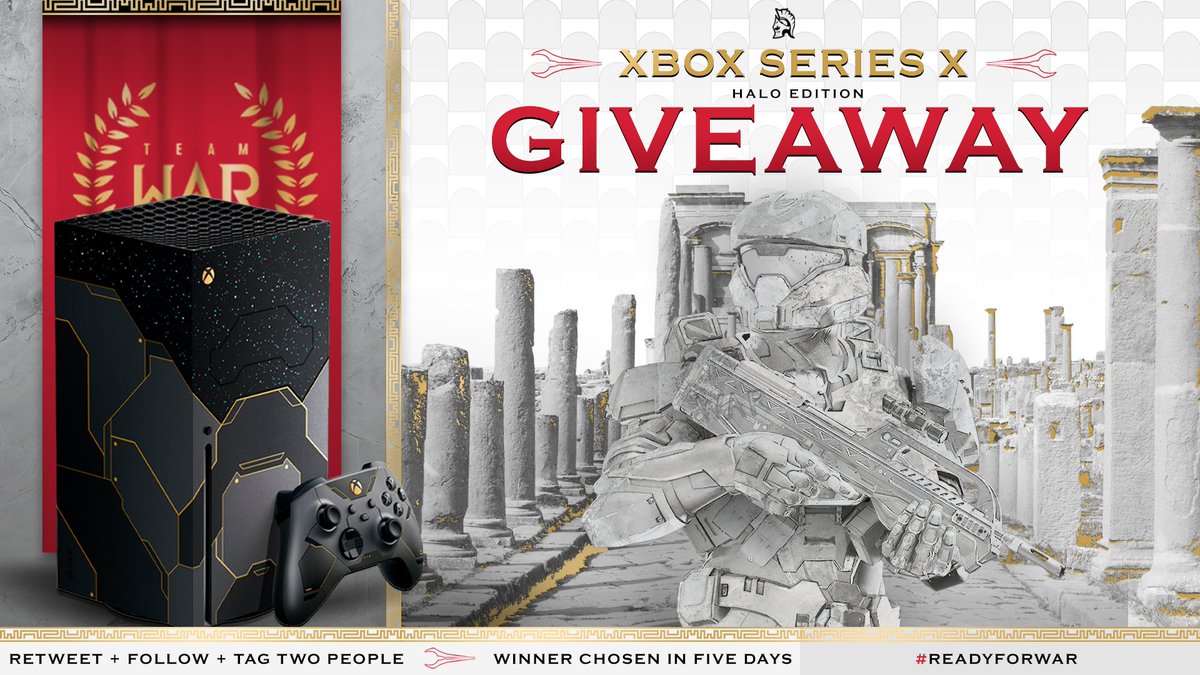OfficialTeamWaR's tweet photo. 🎄🎁 GIVEAWAY 🎁🎄

SOLD OUT Xbox Series X @Halo Edition 

To enter:
♻️ Retweet this Tweet
✅ Follow @OfficialTeamWaR 
👯 Tag two people/Spartans

Winner picked in 5⃣ days!!! Good luck! https://t.co/PnTnen9aRb