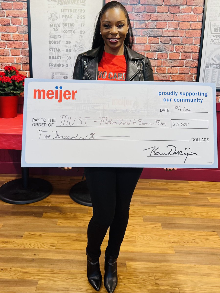 MUST-Mothers United to Save our Teens is proud to have been chosen by team members at our local Bolingbrook Meijer to receive $5000 as part of the first ever Meijer Team Gives event. Thank you for your support! #MeijerCommunity

Visit mustcares.org for info on MUST.