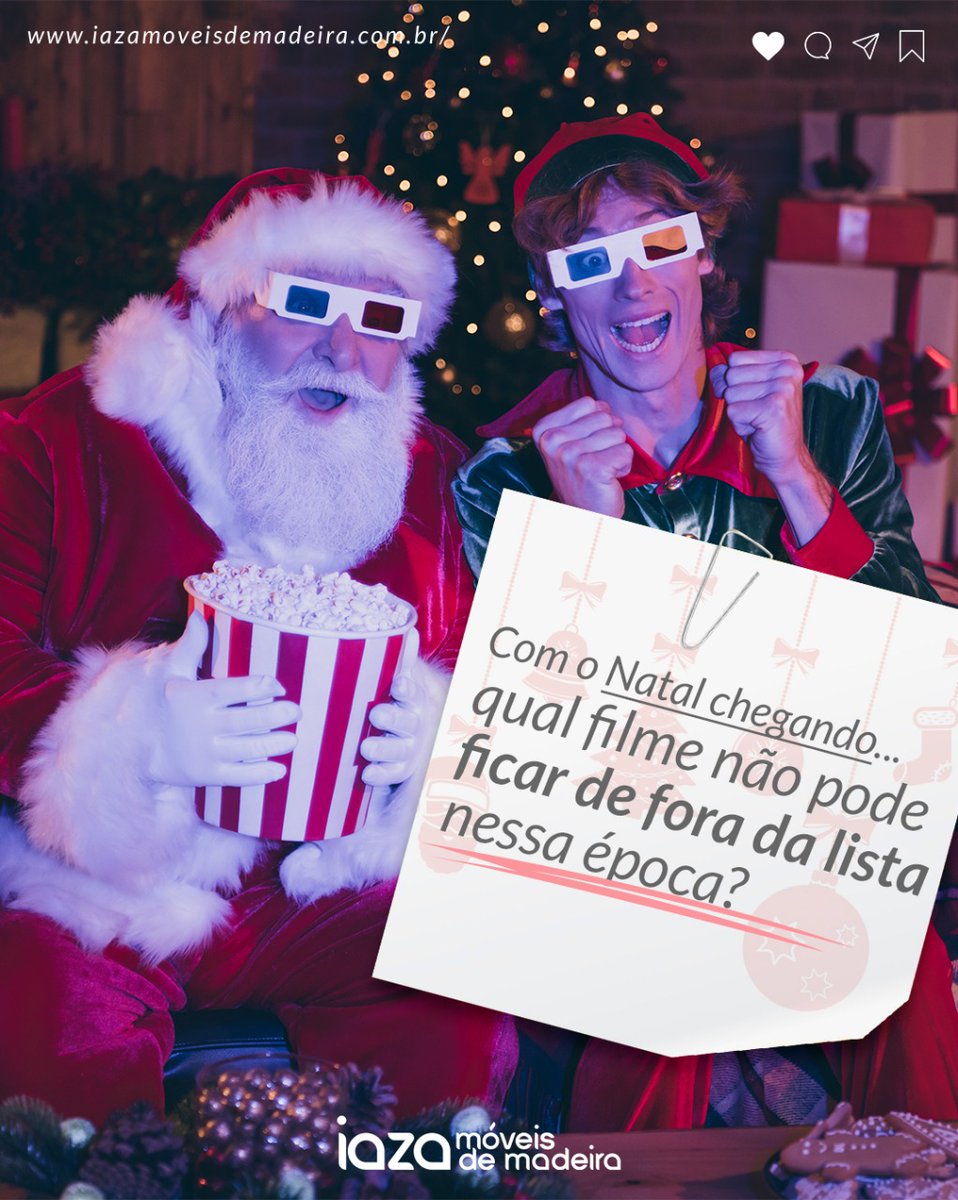 Iaza_Moveis's tweet photo. Para você, qual é o filme de Natal que todo mundo deveria assistir nessa época? 🎅🌟🎁 #natal2021 #filmedenatal https://t.co/RHZZogr7jx
