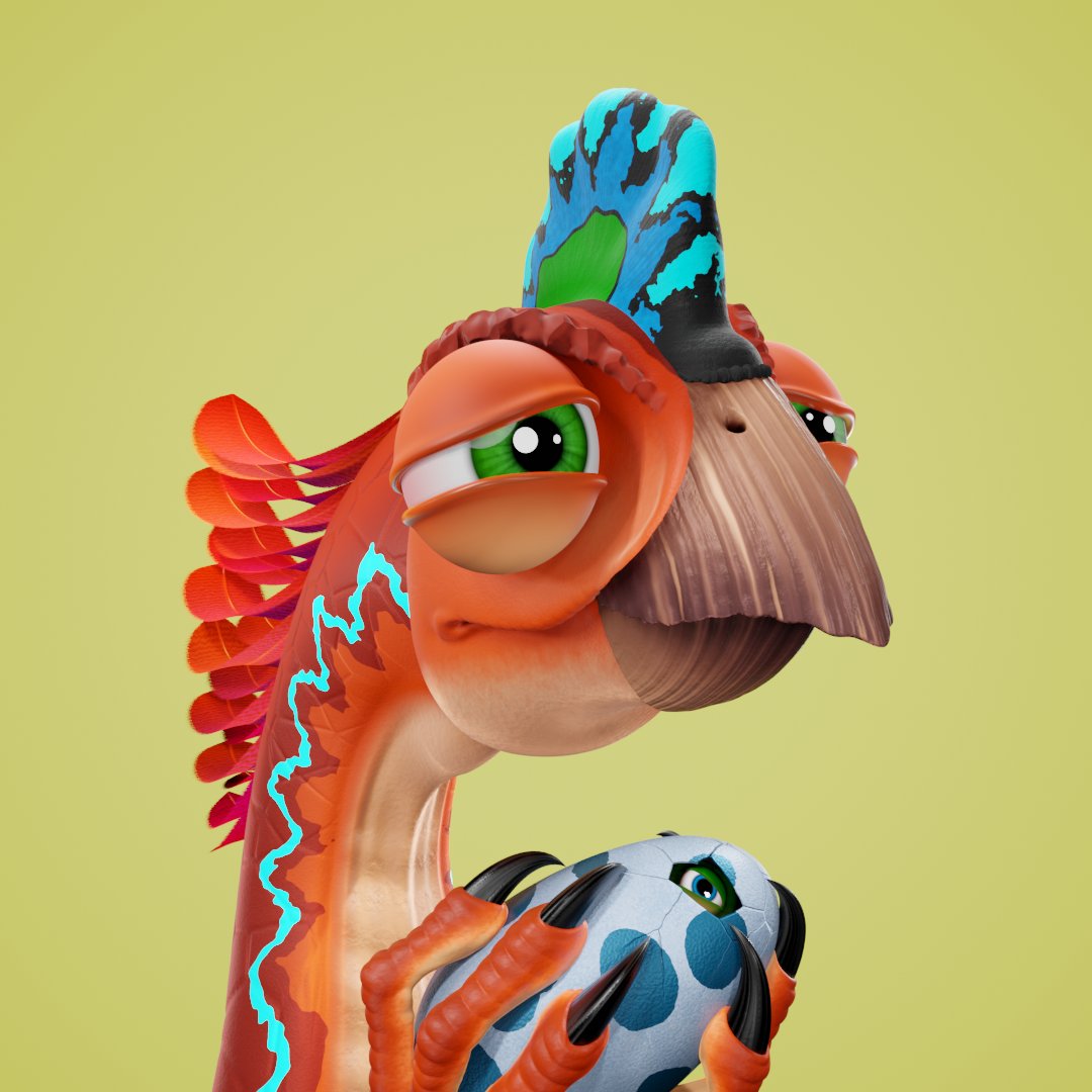 Oviraptor #184 is exhausted and can't seem to figure out whether it's day or night - the metaverse can be a confusing place.🐣🦖 Add him to your collection at 0.05Ξ so he can get some rest.✨ #NFT #nftart #nftcollectors #NFTcollections #nftcollector  opensea.io/assets/0x495f9…