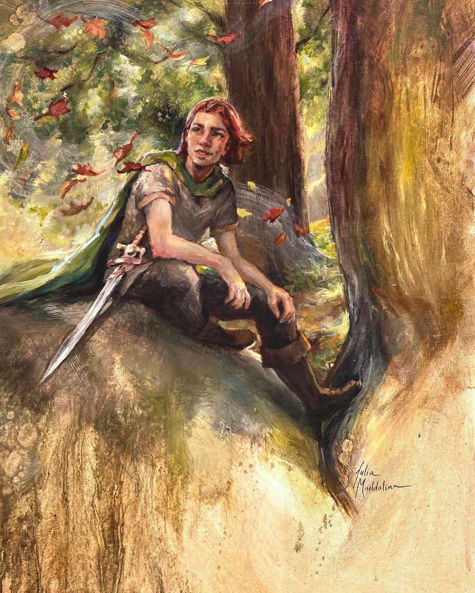 My oil painting of Kvothe from “The Kingkiller Chronicles” by <a href="/PatrickRothfuss/">Pat Rothfuss</a> is now live as the $300,000 stretch goal on his charity page! 

All the funds go to support <a href="/Heifer/">Heifer International</a>, follow the link below to dontate! 
fundraise.worldbuilders.org/fundraiser/361…