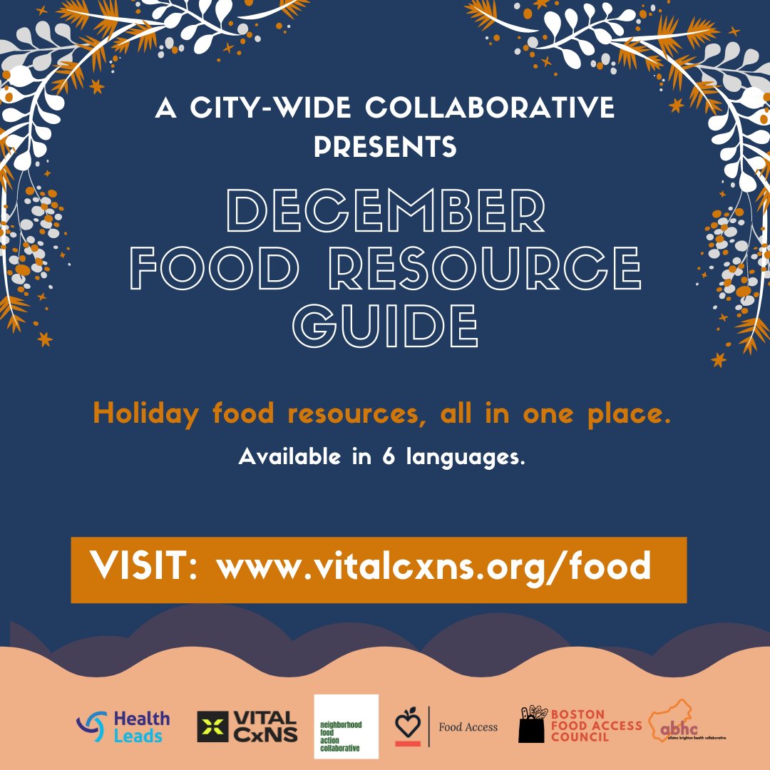 CouncilBoston's tweet image. Check out the December Food Resource Guide!