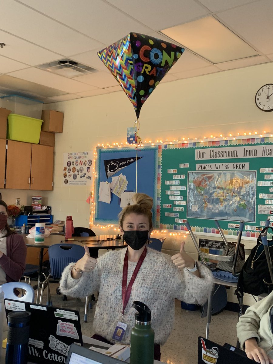 SarahBoudart's tweet photo. Congrats to our Trisha!! The Lang&amp;Lit team is so proud of our Outstanding Teacher! According to us she is: “stalwart, gracious, creative, passionate, a magician, a machine, selfless” and the list goes on! @ms_cotter6th https://t.co/pRrVUwwZgj