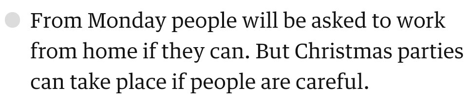 In tomorrow's news: this rule will be applied retro-actively to last years' christmas parties as well.