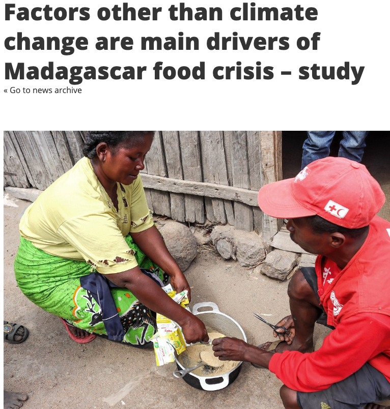 Amid the blame games over the Madagascar vulnerability crisis hiding behind overheated climate crisis headlines, join my #sustainwhat <a href="/columbiaclimate/">Columbia Climate School</a> reality check Thurs. 12/9, 9:30am US Eastern! No signup; paste on calendar and join at showtime: earth.columbia.edu/videos/view/ma…