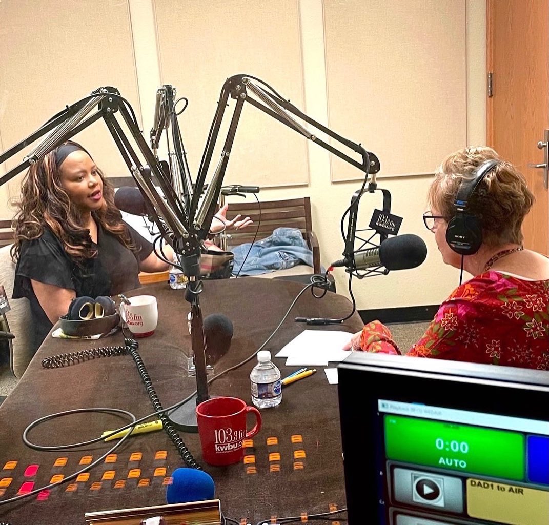 MiaMoodyPhD's tweet photo. Great interview with Nan Holmes for KWBU’s Central Texas Leadership Series. It will air at 11:30 a.m. this Friday. #KWBU https://t.co/klUnZMi4mC