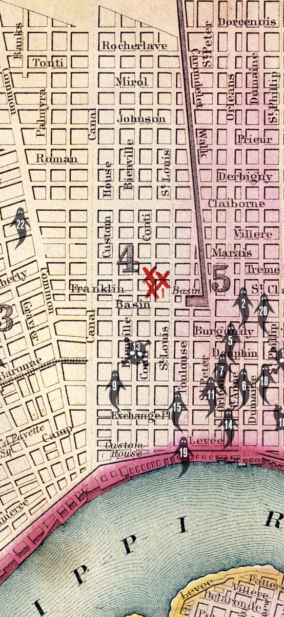 ghost_maps's tweet photo. Marie Laveau, the Voodoo Queen of New Orleans, is buried in #NOLA’s St. Louis Cemetery No. 1. Her tomb is covered in X’s, as some believe this will cause Laveau to grant them a wish. Others leave offerings like coins, candles, cakes, flowers or candy. #NewOrleans #folklore #ghost https://t.co/w7Zq9bdPqu