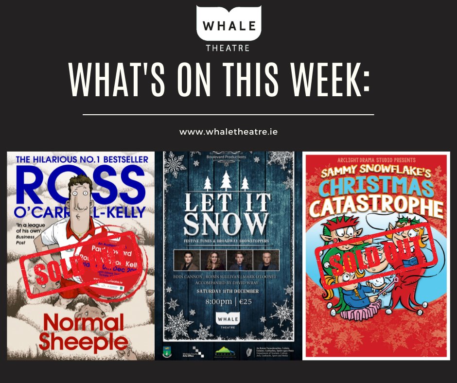 #whatsonwednesday ❄️

Friday: <a href="/AkaPaulHoward/">Paul Howard</a>  returns to the Whale for an evening of readings, stories and laughter.

Saturday: Celebrate Christmas Broadway style this Saturday with <a href="/Boulevardirl/">BoulevardProductions</a>  featuring your favourite Christmas songs and broadway hits.