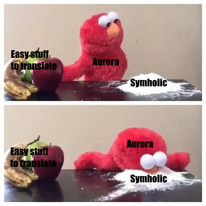 Real time footage of LuckyAurora the Symholic addict choosing to translate ^