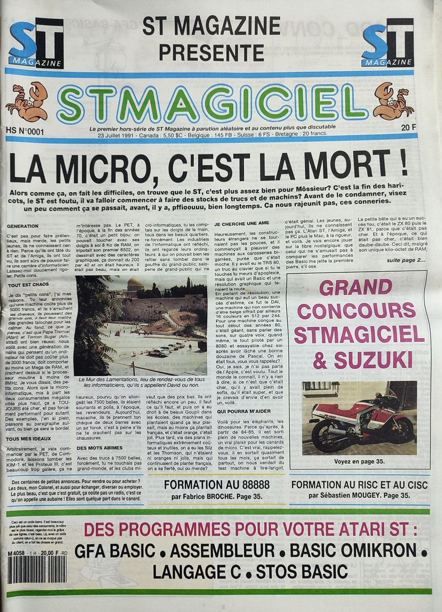 occitel's tweet photo. STMAGICIEL : un bel hommage de #STMag à #Hebdogiciel, un titre de la presse francophone qui aura bien marqué les années Micro. https://t.co/O8L1XOKkN5