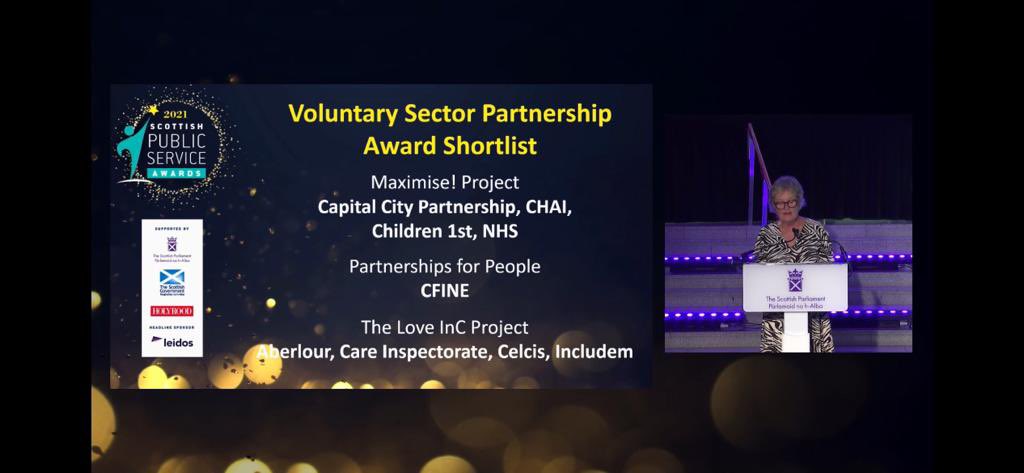LoveIncProject1's tweet photo. Such a privilege to make it to the final. @CareInspect @Includem2000 @CELCIStweets @AberlourCCT #SPSA2021 https://t.co/AHBtZDJECe