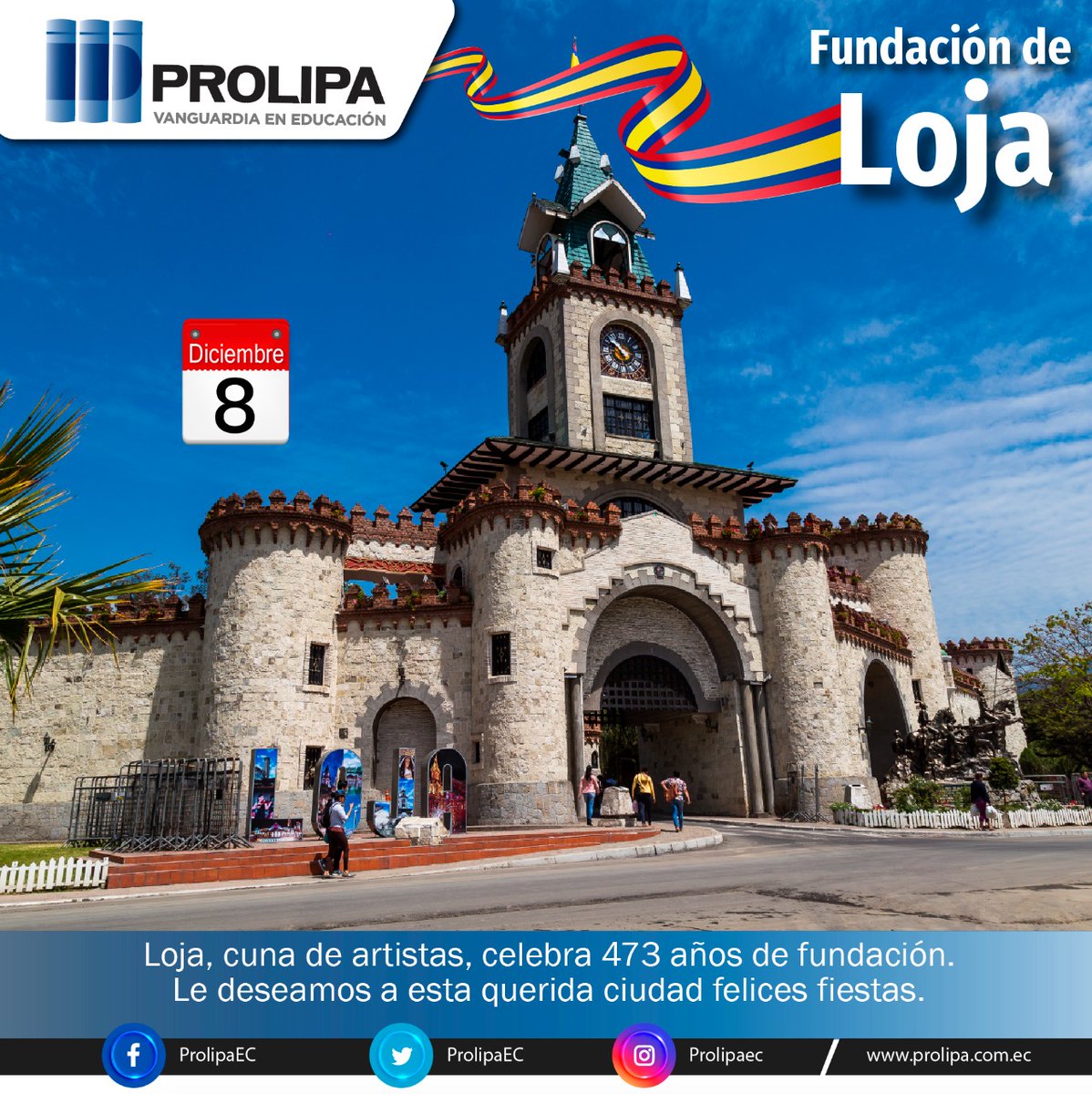Prolipaec's tweet photo. Loja conmemora hoy 473 años de su fundación.

¡Que viva Loja!

#diciembre #ecuador #loja #fundacion https://t.co/m34FLMKICc